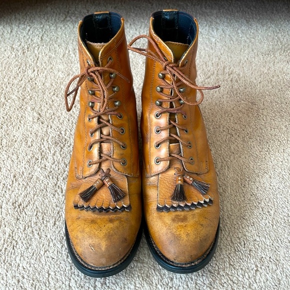 Vintage Ariat Cobalt Equestrian Women’s Leather Riding Boots 8 Lace Up Western - Picture 4 of 16